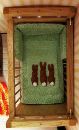 1:12th scale Rabbit Cot Set