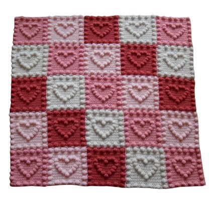 Heart Motifs Baby Blanket