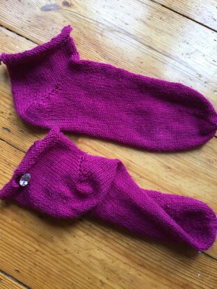 Ladies ankle socks 4 ply