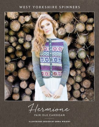 Hermione Fair Isle Cardigan in West Yorkshire Spinners Illustrious - DBP0027 - Downloadable PDF