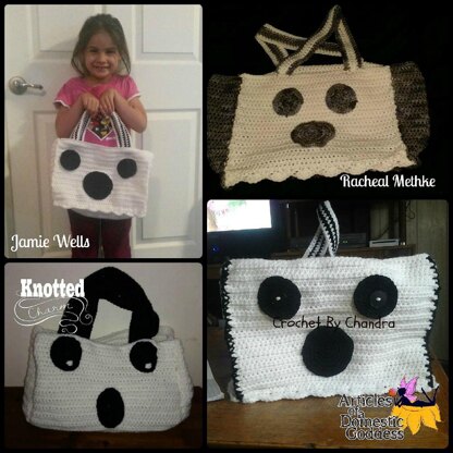 Ghost/Pumpkin Halloween Candy Hauler Tote with Mix and Match Face Options