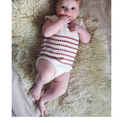 Rantatie Sleeveless Baby Bodysuit in Novita WoollyWood - Downloadable PDF