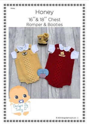 Honey Baby Romper 0-3 & 3-6mths