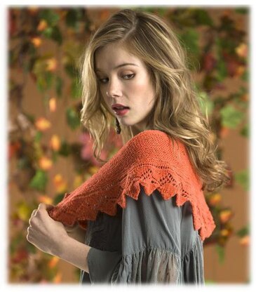 K550-Lace Leaf Shawlette