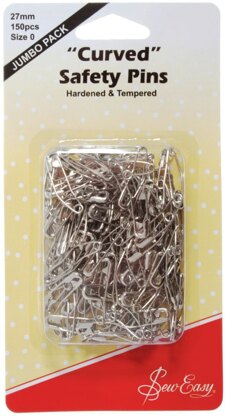 Sew Easy Curved Safety Pins 27mm Pack of 150