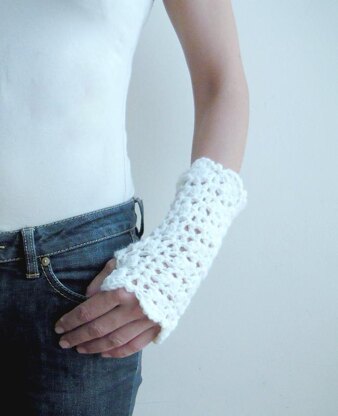 Lace fingerless mittens armwarmers gloves