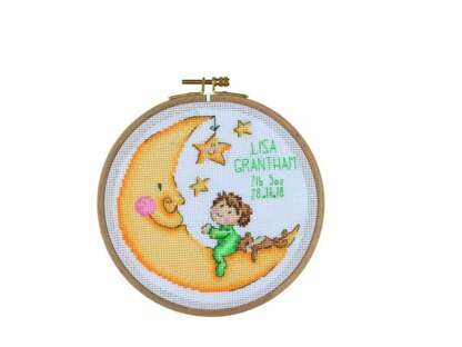 Creative World of Crafts Goodnight Moon Cross Stitch Kit (15.5cm)