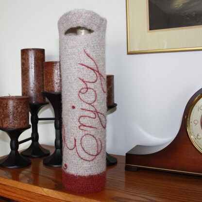 Felted Wine Bottle Gift Bag