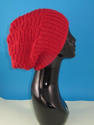 Chunky Basket Stitch Slouch Hat