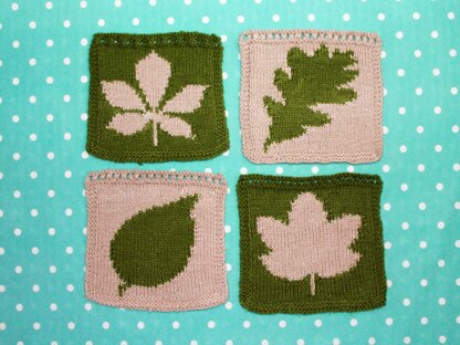 Sycamore Leaf Intarsia Square