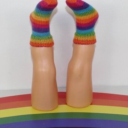 Baby Very Easy No Heel Rainbow Socks