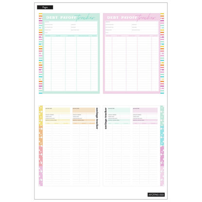 The Happy Planner Girl Payoff Savvy Saver Classic Fill Paper (Full Sheets)
