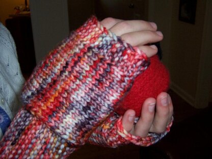 Hand-dyed Harvest Fingerless Mitts