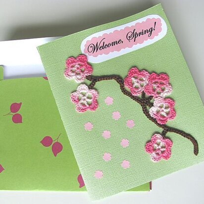 Cherry Blossom Card with Envelope
