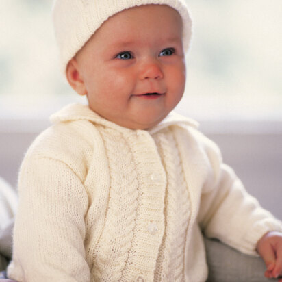 Alex Cardigan, Hat and Bootees in Patons Fairytale Soft 4 Ply - 3246