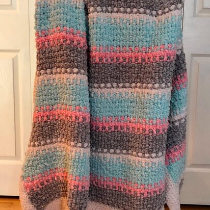 Soft and Sweet Textured Velvet Crochet Blanket