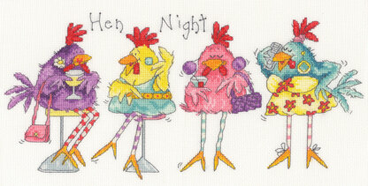 Bothy Threads Hen Night Cross Stitch Kit - 35 x 18cm