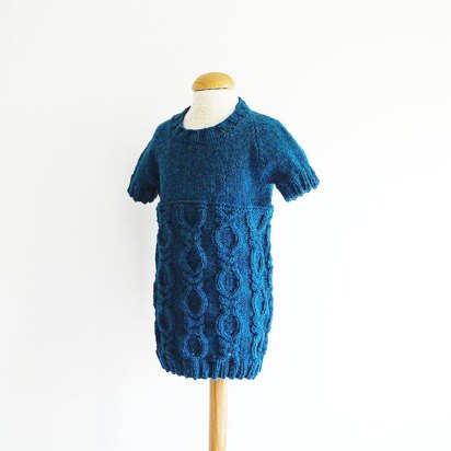 Knitted Tunic for Girls - Ocean