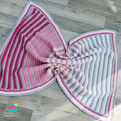 Ombre Stripes Baby Blanket - US Terms