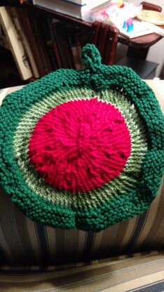 A Quick evening project: Watermelon Hot Pad/Pot Holder