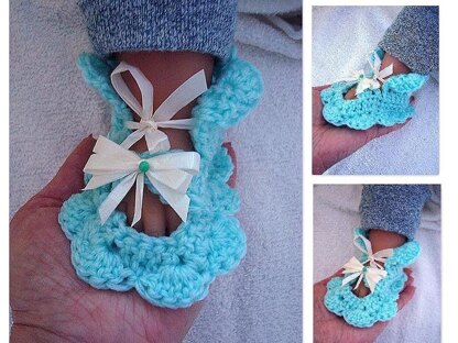 531 S Baby Christening Shoes Crochet Pattern