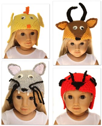 Critter Beanies for 18 inch Dolls