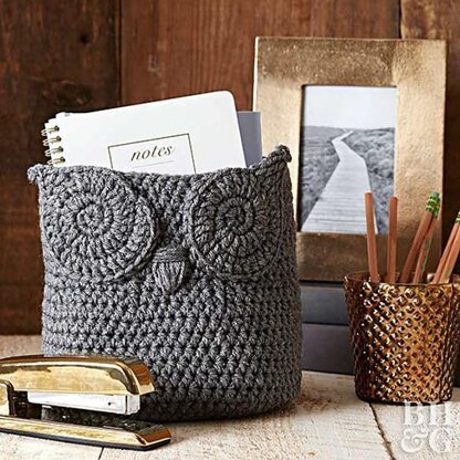 Owl Crochet Basket