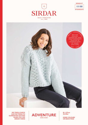 Sirdar 10188 Textured Panel Sweater in Adventure PDF