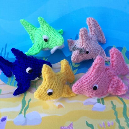 Baby shark family, finger puppets / mini toys