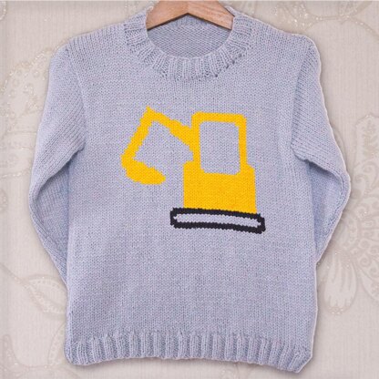 Digger  Chart & Childrens Sweater