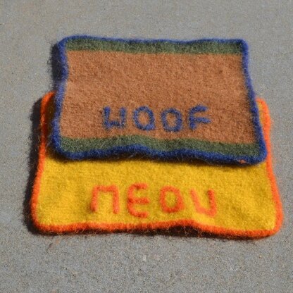Felted Personalized Pet Placemat 