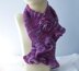 Ruffle Edged Scarf with Flower Scarf Pin