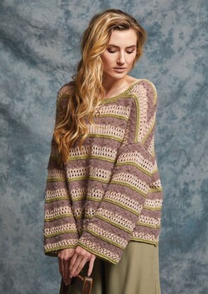 Taro Sweater in Rowan Creative Linen, Fine Lace & Kidsilk Haze  - ZB298-00004-UK - Downloadable PDF