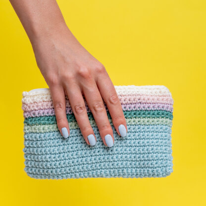 Paintbox Yarns Striped Pouch PDF (Free)