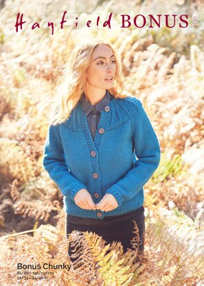 Cardigan in Hayfield Bonus Chunky - 8295 - Downloadable PDF