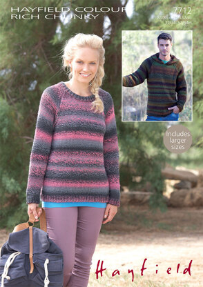 Sweaters in Hayfield Colour Rich Chunky - 7712 - Downloadable PDF