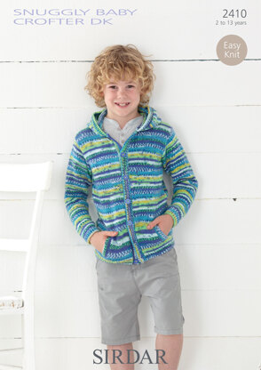 Child's Hooded Jacket in Sirdar Snuggly Baby Crofter DK - 2410 - Downloadable PDF
