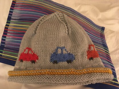 Ottie and Barnaby's Baby Beanie 'Little Cars'