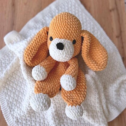 Dog snuggler crochet pattern, Lovey puppy PDF.