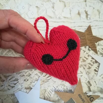 Knitting pattern heart valentine