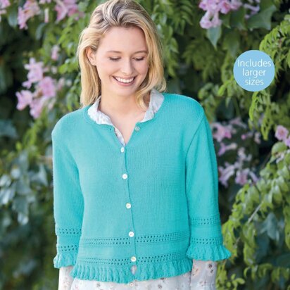 Cardigan with 3/4 Sleeves in Sirdar No.1 - 8129 - Downloadable PDF