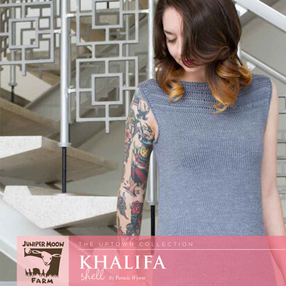 Khalifa Shell Top in Juniper Moon Farm Findley DK - Downloadable PDF