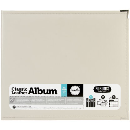 We R Memory Keepers We R Faux Leather D-Ring Binder 12"X12" - Greige