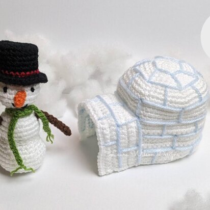 Simon the snowman and his igloo