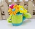 Amigurumi Mini Watering Can with Flowers