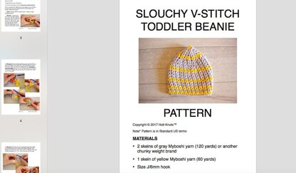 Zig Zag Toddler Beanie