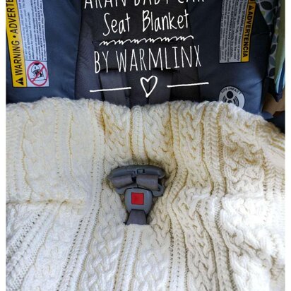 Aran Baby Car Seat Blanket