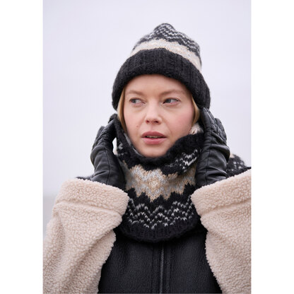 Coast Hat + Snood in Mode at Rowan Alpaca Cotton - Downloadable PDF