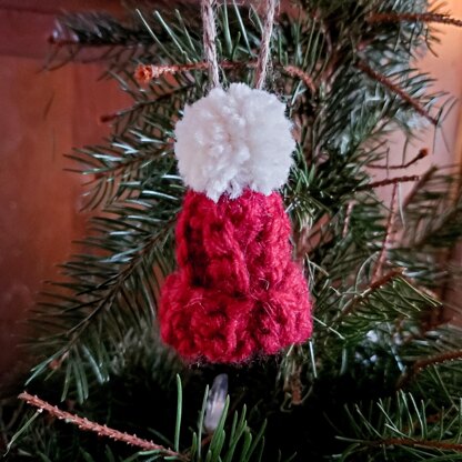 Santa Style Beanie Ornament