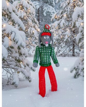 Cute Christmas Toys 4 - rabbit, gnome, stocking, cat, robin, hotwater bottle cover